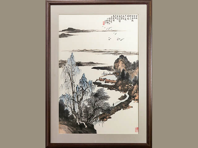 中国絵画 岫圭筆 山水画