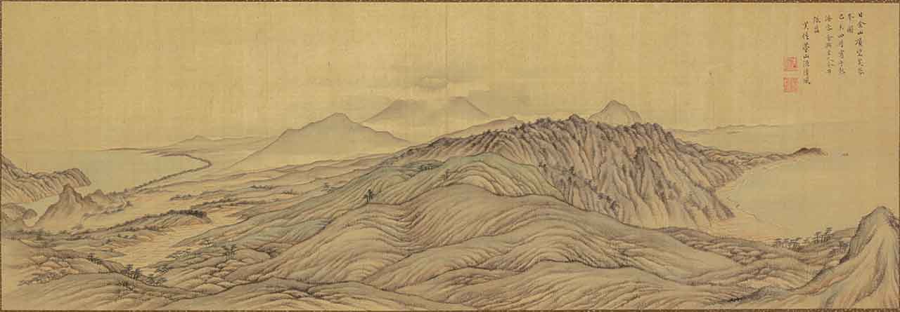 広瀬臺山「日金山頂望富嶽図」